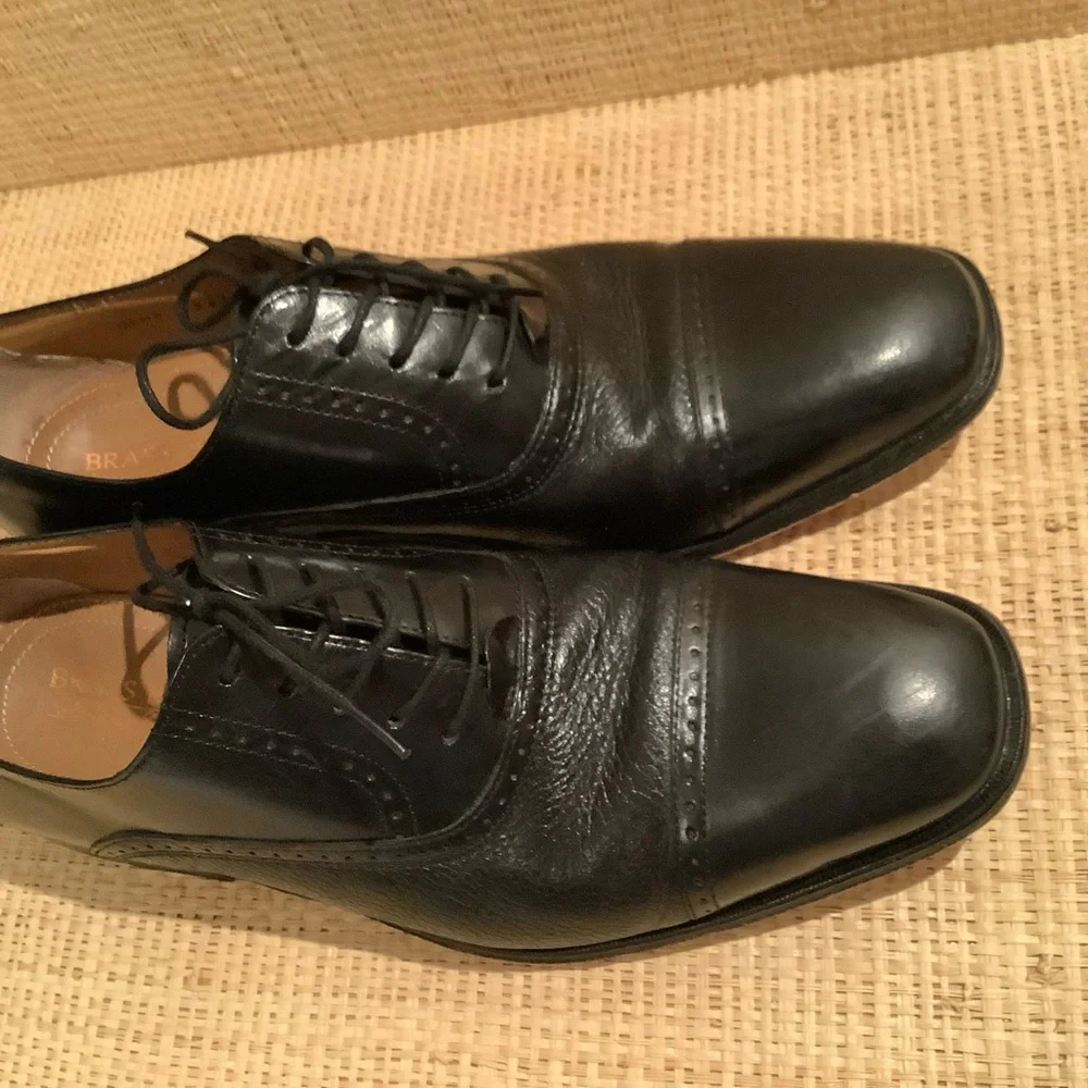 Classic Men's Black Leather Oxford Dress Shoes 8
